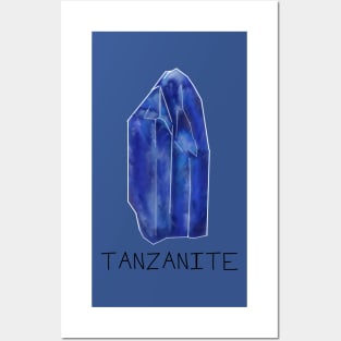 Tanzanite Crystal December Birthstone Posters and Art